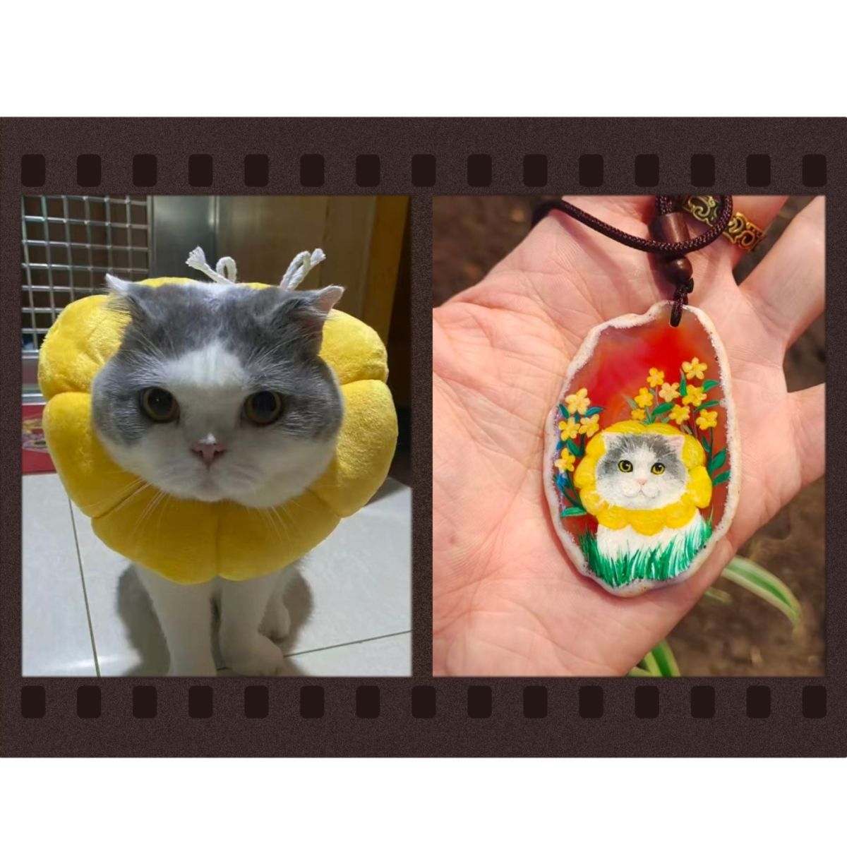 寵物手繪瑪瑙吊墜 防水保色獨一無二 详情图